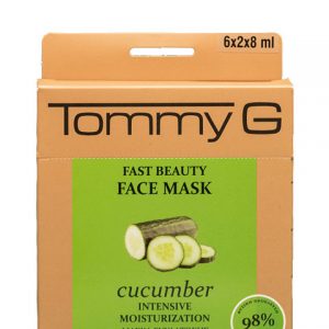 Tommy G Μάσκα προσώπου Fast Beauty με αγγούρι 6x2x8ml